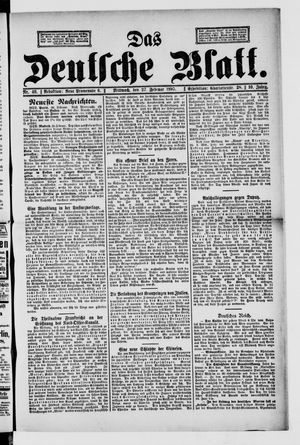 Das deutsche Blatt on Feb 27, 1895