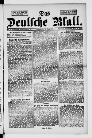 Das deutsche Blatt vom 03.03.1895
