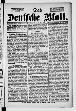 Das deutsche Blatt on Mar 16, 1895