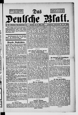 Das deutsche Blatt vom 17.03.1895