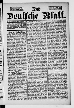 Das deutsche Blatt vom 22.03.1895