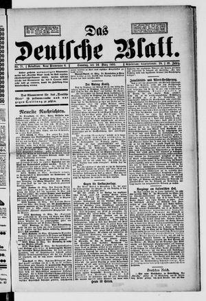 Das deutsche Blatt vom 24.03.1895