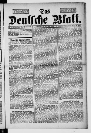 Das deutsche Blatt vom 28.03.1895