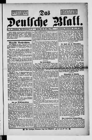 Das deutsche Blatt on Mar 29, 1895