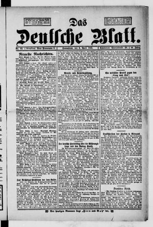 Das deutsche Blatt vom 06.04.1895