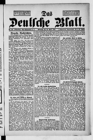 Das deutsche Blatt on Apr 10, 1895