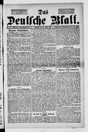 Das deutsche Blatt vom 24.04.1895