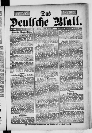 Das deutsche Blatt vom 26.04.1895