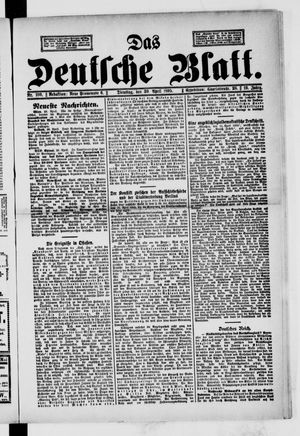 Das deutsche Blatt vom 30.04.1895