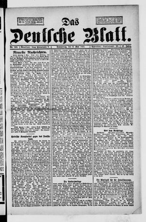 Das deutsche Blatt vom 09.05.1895