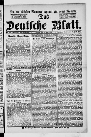 Das deutsche Blatt vom 10.05.1895