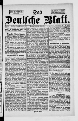 Das deutsche Blatt vom 12.05.1895