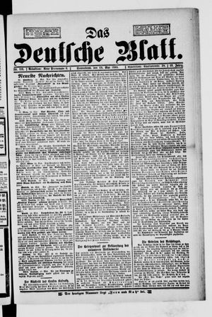 Das deutsche Blatt vom 18.05.1895
