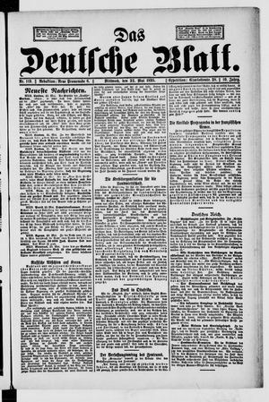 Das deutsche Blatt vom 22.05.1895