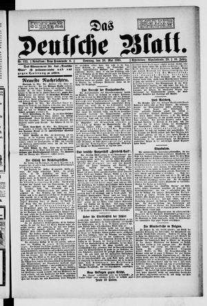 Das deutsche Blatt vom 26.05.1895