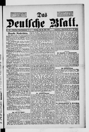 Das deutsche Blatt vom 28.05.1895
