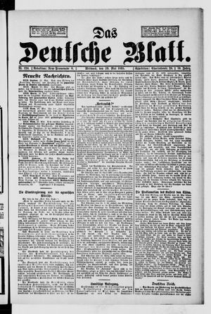 Das deutsche Blatt vom 29.05.1895