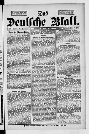 Das deutsche Blatt vom 01.06.1895