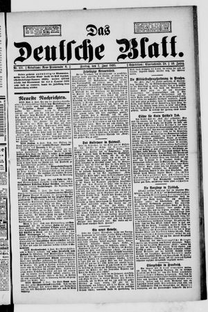 Das deutsche Blatt vom 07.06.1895
