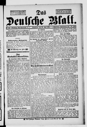 Das deutsche Blatt vom 22.06.1895