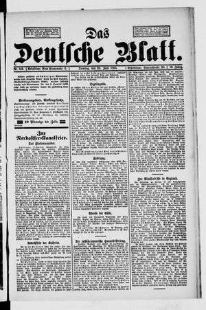 Das deutsche Blatt vom 25.06.1895