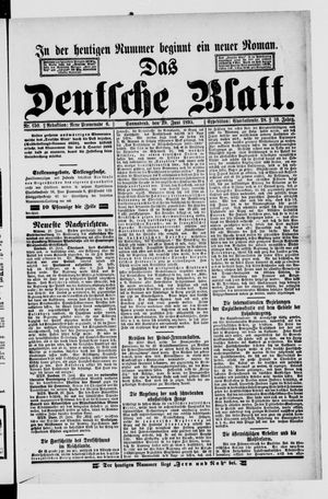 Das deutsche Blatt vom 29.06.1895