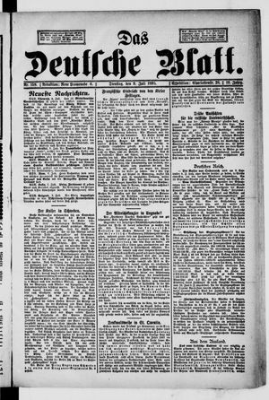 Das deutsche Blatt vom 09.07.1895