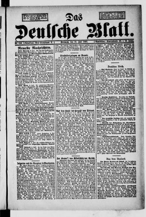 Das deutsche Blatt vom 10.07.1895