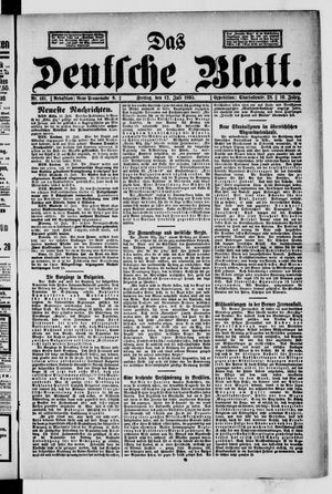 Das deutsche Blatt vom 12.07.1895