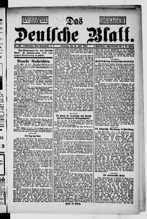 Das deutsche Blatt on Jul 14, 1895