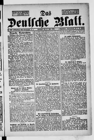 Das deutsche Blatt vom 17.07.1895