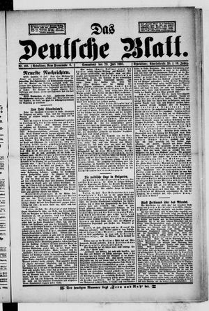 Das deutsche Blatt vom 20.07.1895