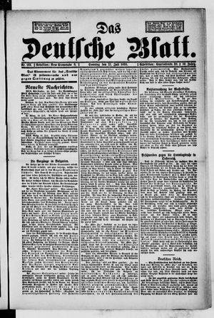 Das deutsche Blatt vom 21.07.1895