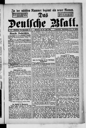 Das deutsche Blatt vom 24.07.1895