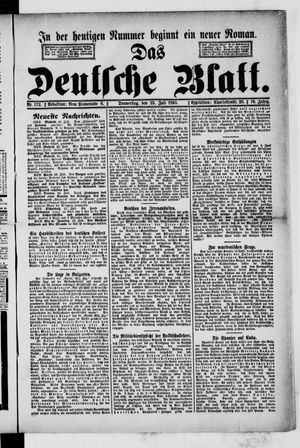 Das deutsche Blatt vom 25.07.1895
