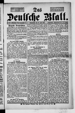 Das deutsche Blatt vom 27.07.1895