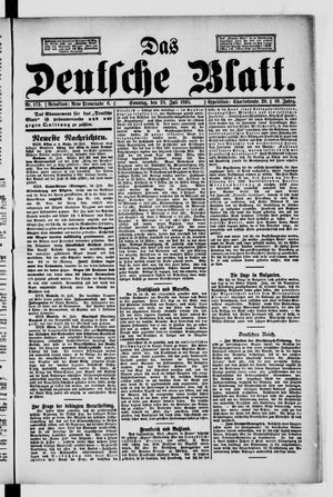 Das deutsche Blatt vom 28.07.1895