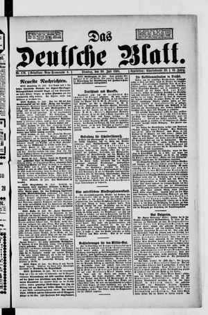 Das deutsche Blatt vom 30.07.1895