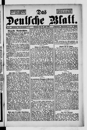 Das deutsche Blatt vom 31.07.1895