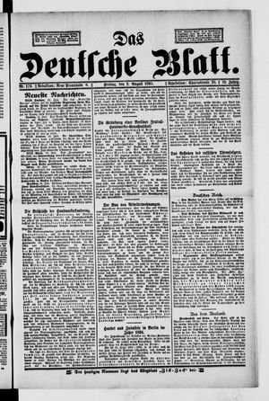 Das deutsche Blatt vom 02.08.1895