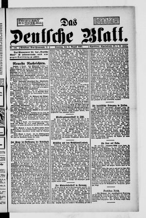 Das deutsche Blatt vom 04.08.1895