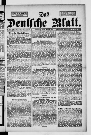 Das deutsche Blatt vom 08.08.1895