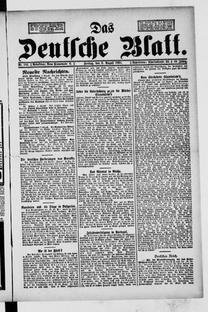 Das deutsche Blatt vom 09.08.1895