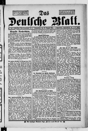 Das deutsche Blatt on Aug 10, 1895