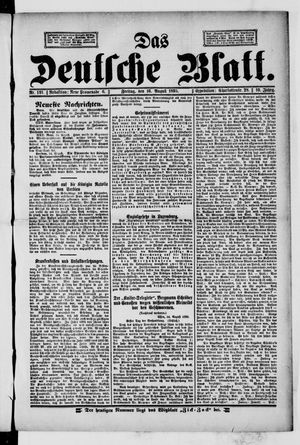 Das deutsche Blatt vom 16.08.1895