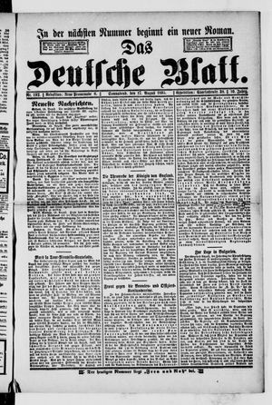 Das deutsche Blatt vom 17.08.1895