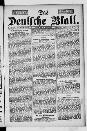 Das deutsche Blatt vom 20.08.1895