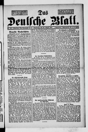 Das deutsche Blatt vom 22.08.1895