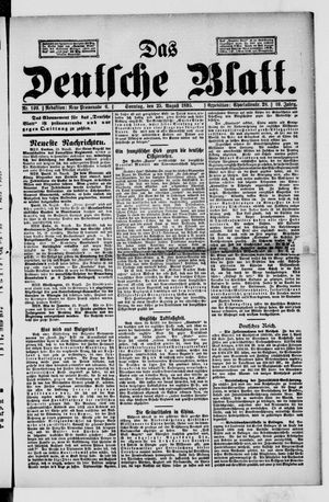 Das deutsche Blatt vom 25.08.1895
