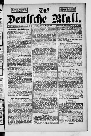 Das deutsche Blatt vom 27.08.1895